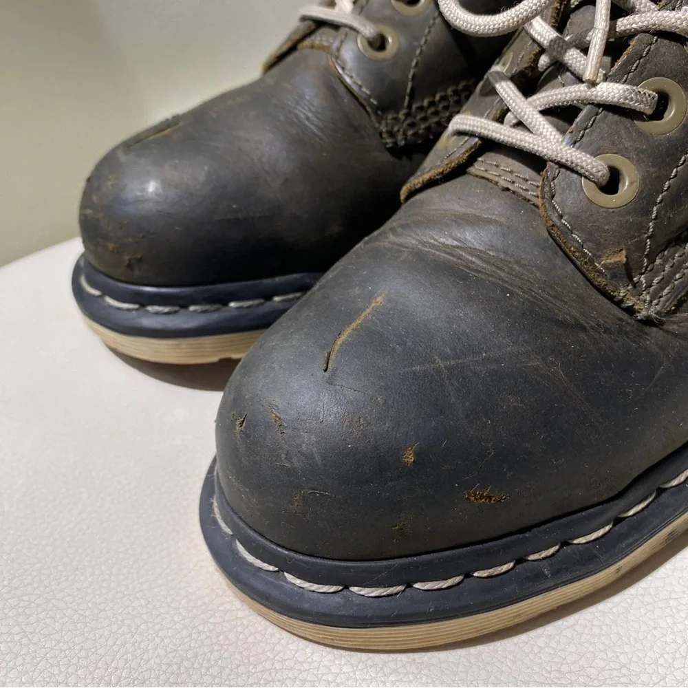 Dr. Marten's Industrial Steel Toe Women's Size 6 Maple Brown Slip Resistant Zip - Picture 5 of 16